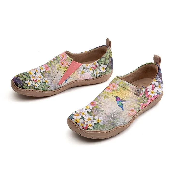 Watercolor Flowers And Birds  Slip-On