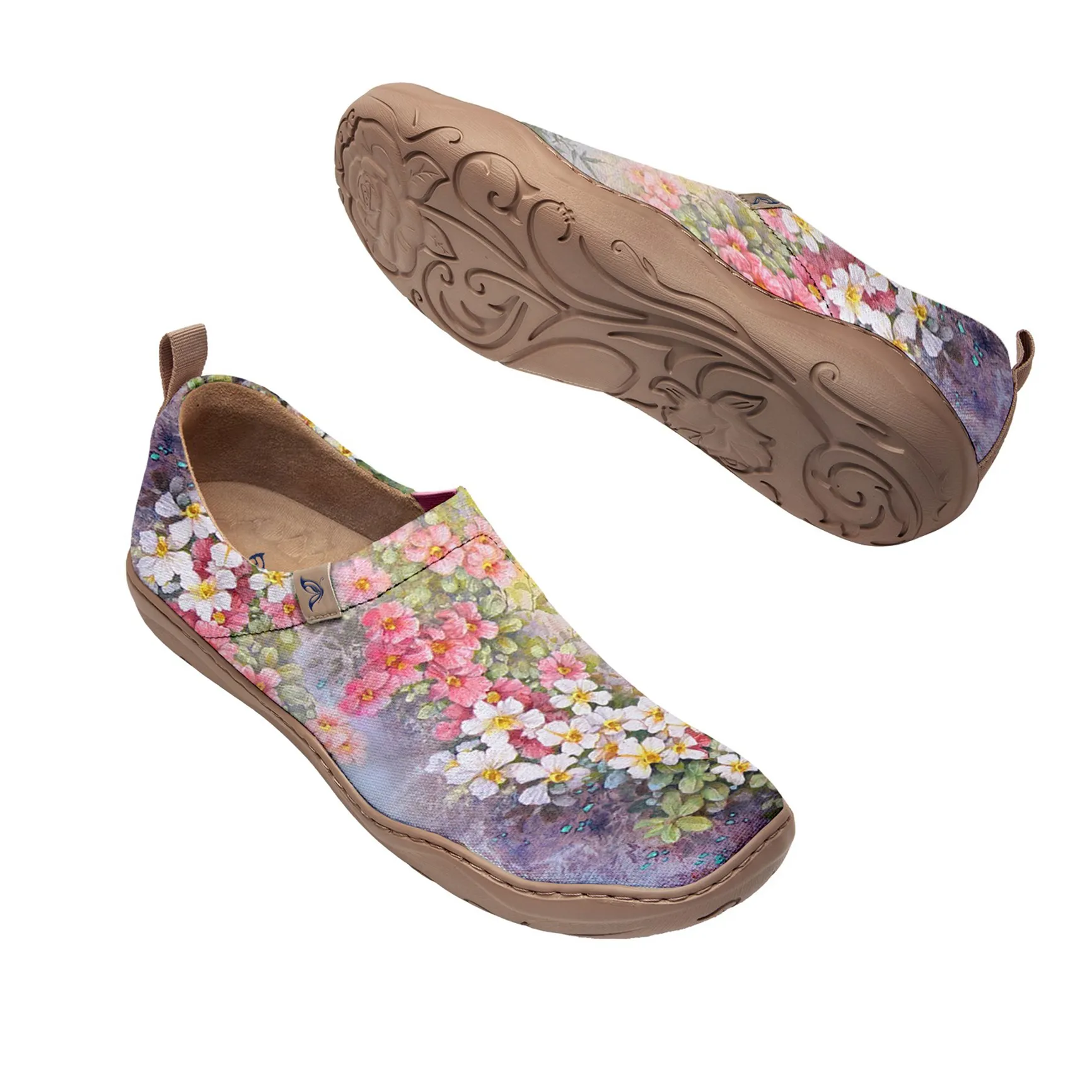 Watercolor Flowers And Birds  Slip-On