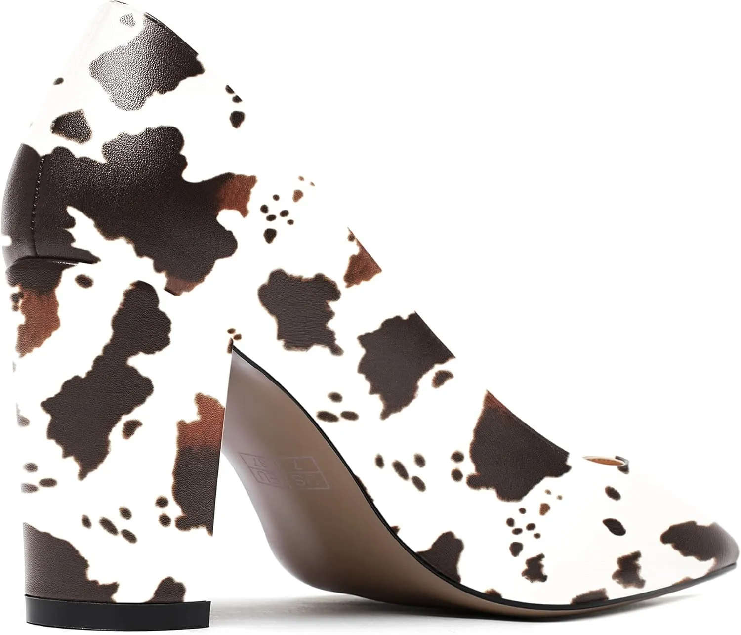 WAYDERNS Women's Slip On Matte Pointed Toe Block High Heel Pumps Shoes 3.5 Inch