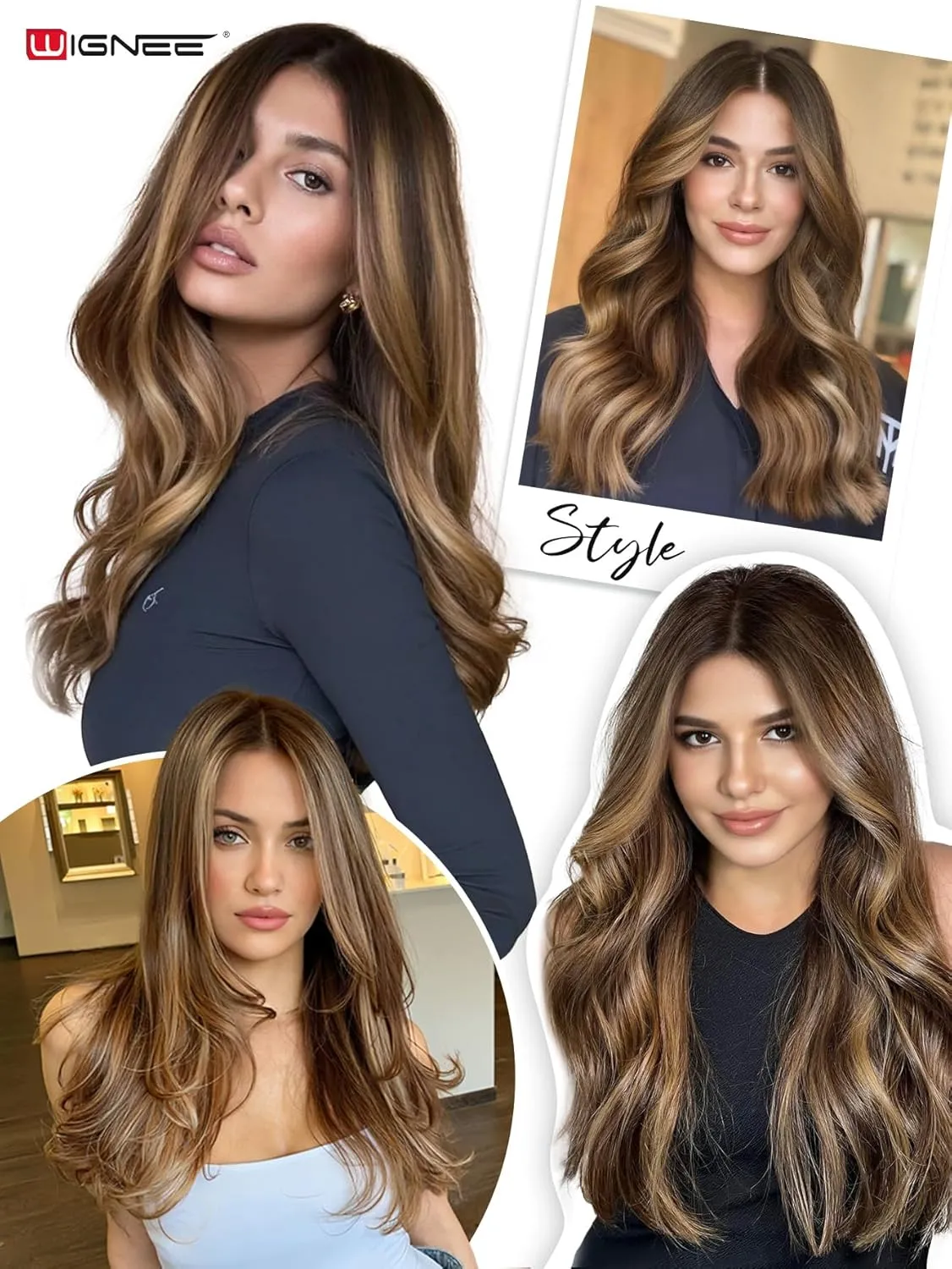 WIGNEE 100% Remy Double Weft Invisible PU OVO Human Hair Extensions 16 Inch Micro Beads Real Human Hair Extensions T4/27 Highlight Honey Blonde Genius Weft Hair Extensions Human Hair