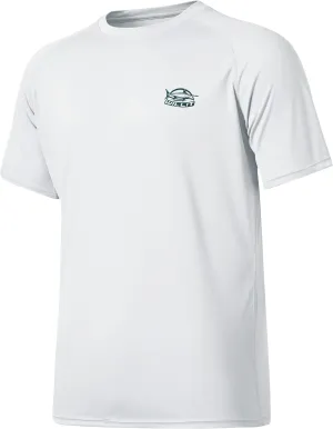 Willit Men's Rashguard Swim Shirt Short Sleeve UPF 50  Sun Protection Shirt SPF Quick Dry Water Shirt
