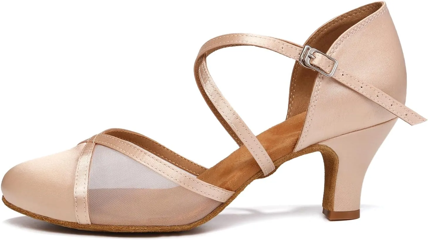 Women Ballroom Dance Shoes Closed Toe Latin Salsa Performance Dancing Shoes Low Heel
