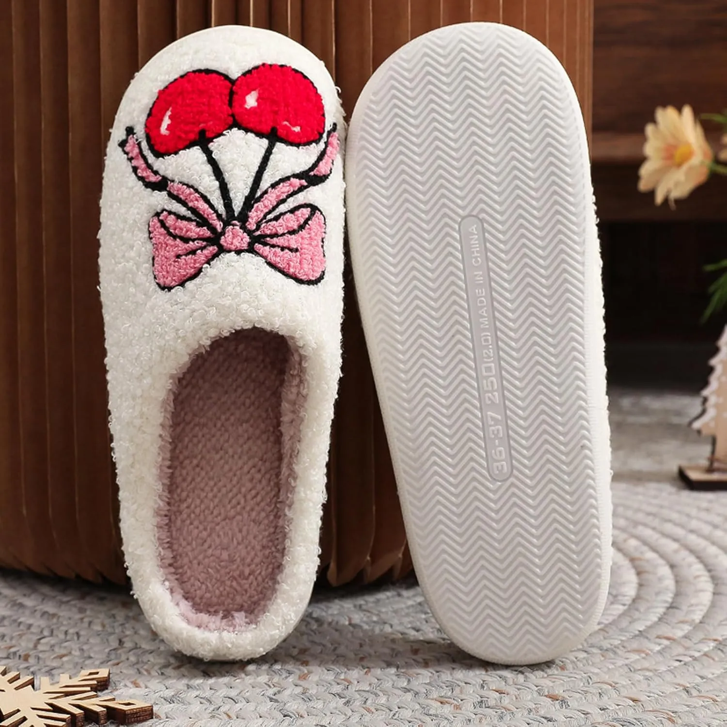 Women Retro Colorful Books Slippers Plush Warm House Slippers,Casual Home Shoes Soft Plush Slip-on Slippers Outdoor Indoor Bedroom Shoes