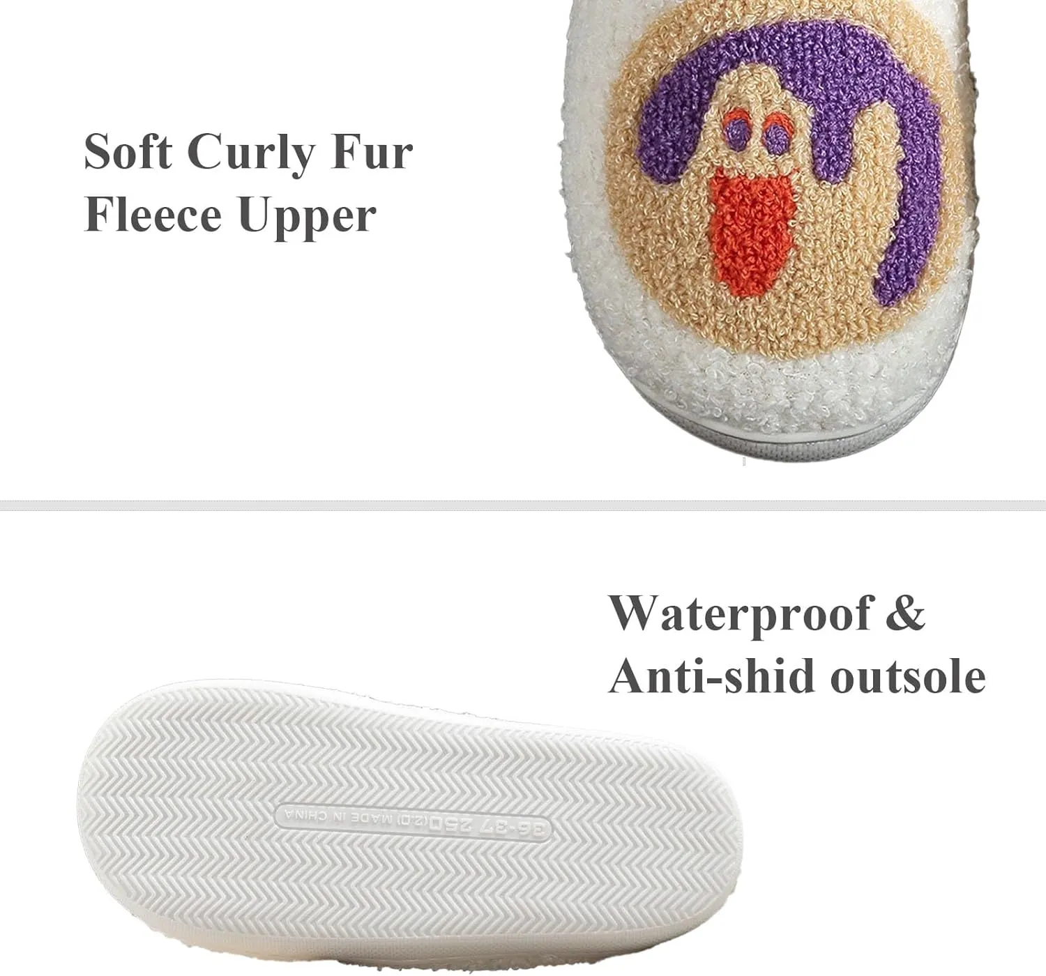 Women Retro Colorful Books Slippers Plush Warm House Slippers,Casual Home Shoes Soft Plush Slip-on Slippers Outdoor Indoor Bedroom Shoes