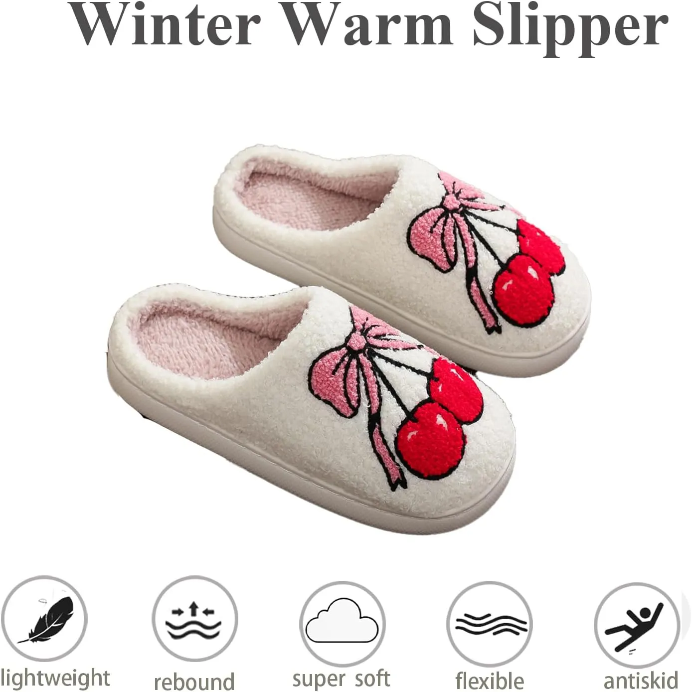 Women Retro Colorful Books Slippers Plush Warm House Slippers,Casual Home Shoes Soft Plush Slip-on Slippers Outdoor Indoor Bedroom Shoes