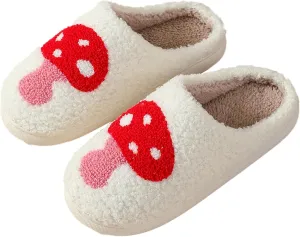 Women Slippers Cute House Slippers Strawberry Slippers Comfy Soft Bedroom Shoes Warm Fuzzy Slip-On Slippers Indoor Non-slip Plush Bedroom Slippers, E-24TX001