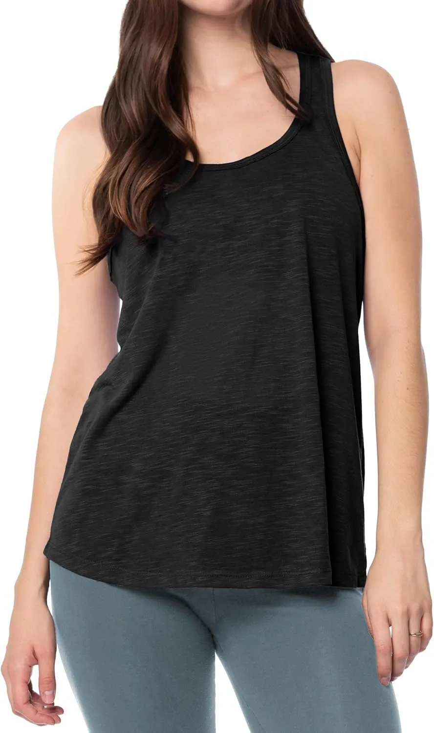 Women's 5 Pack Everyday Flowy Burnout Racer Back Active Workout Tank Tops