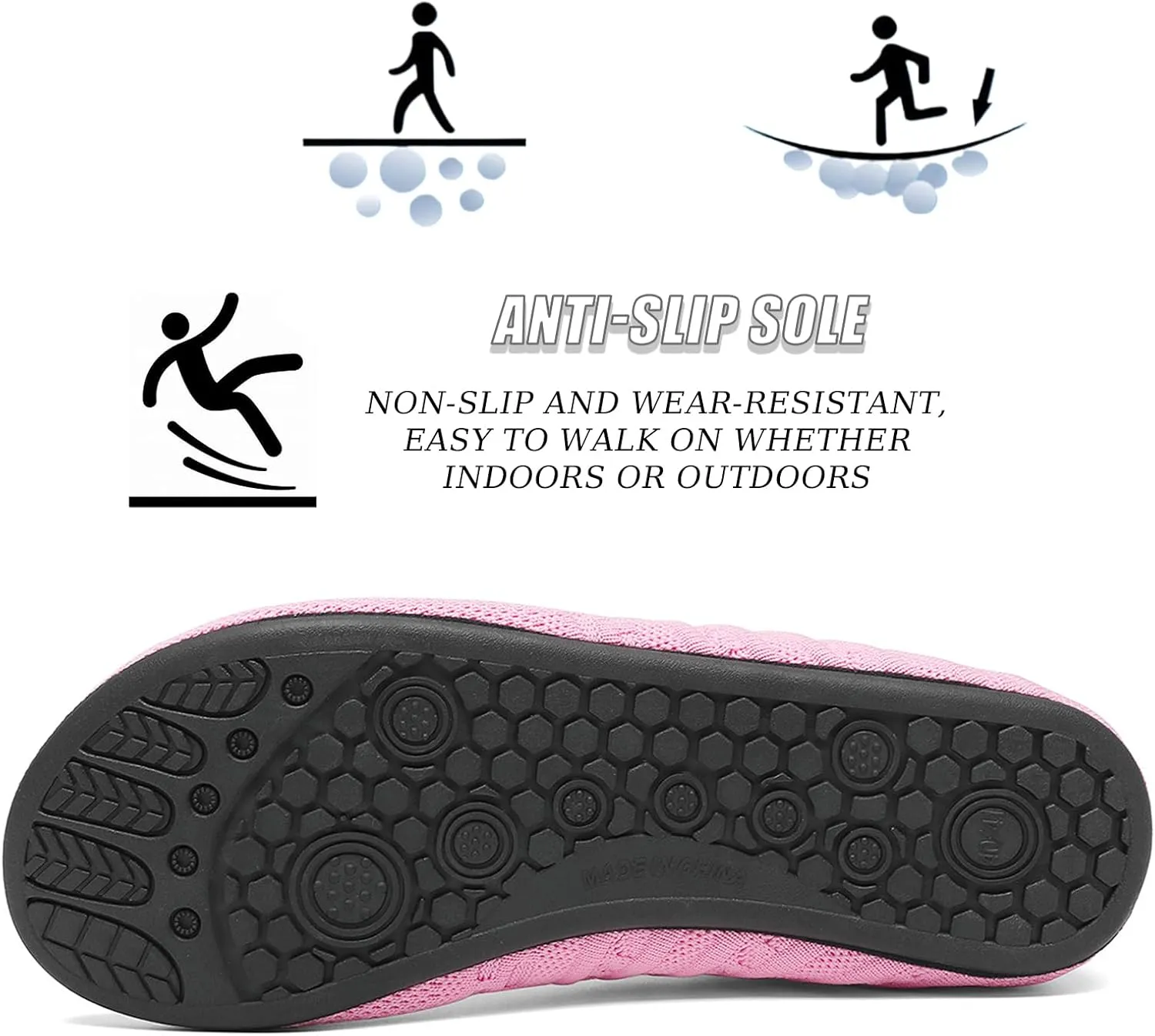 Women's and Men's Knitted Barefoot Flat Water Shoes Breathable Mesh Comfortable Lightweight Non-Slip Quick-Dry Aqua Socks Shoes for Beach Swim Yoga Exercise Sports