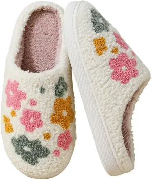 Women's Bow Slippers Fuzzy bowknot slippers Soft Memory Foam Plush Fluffy Warm House Shoes