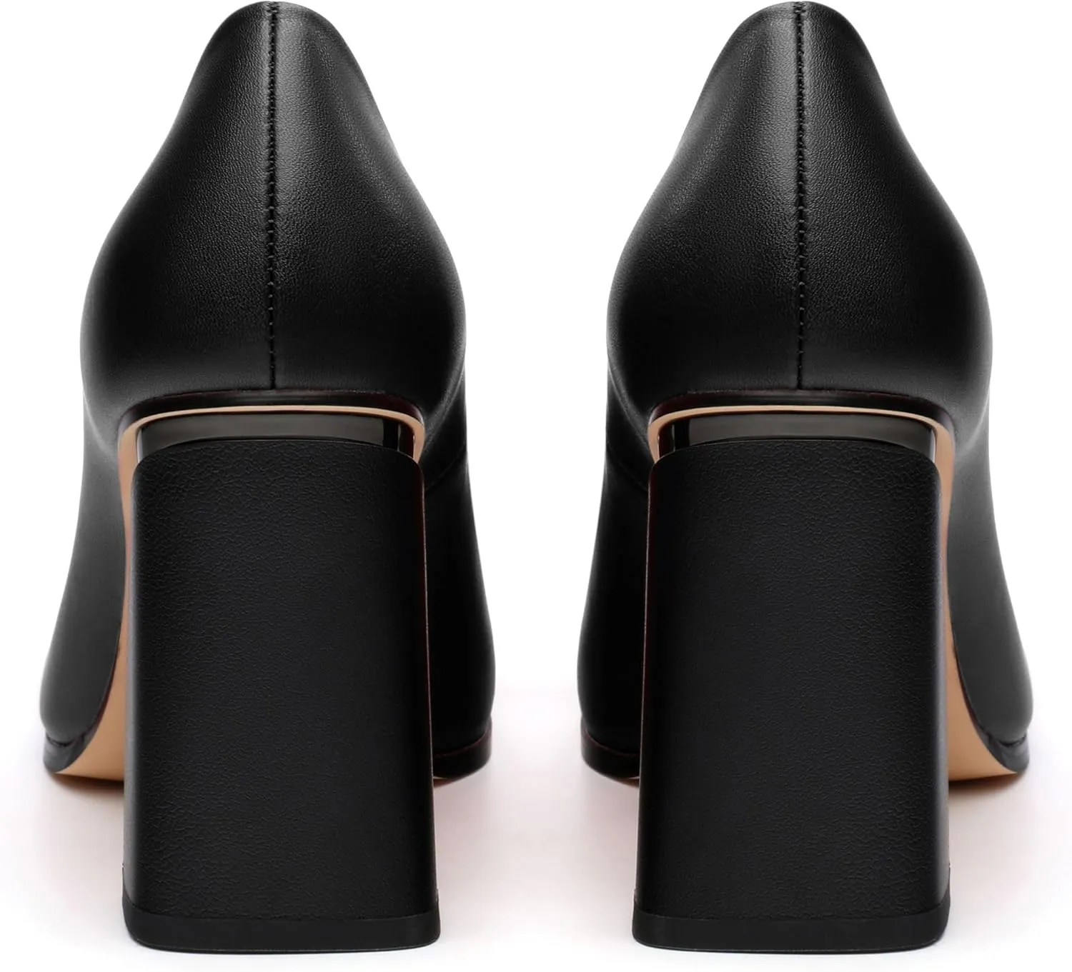 Women's Chunck Block High Heels Closed Pointed Toe Slip On Pumps Evening Wedding Party Office Work Shoes 3.5 Inch