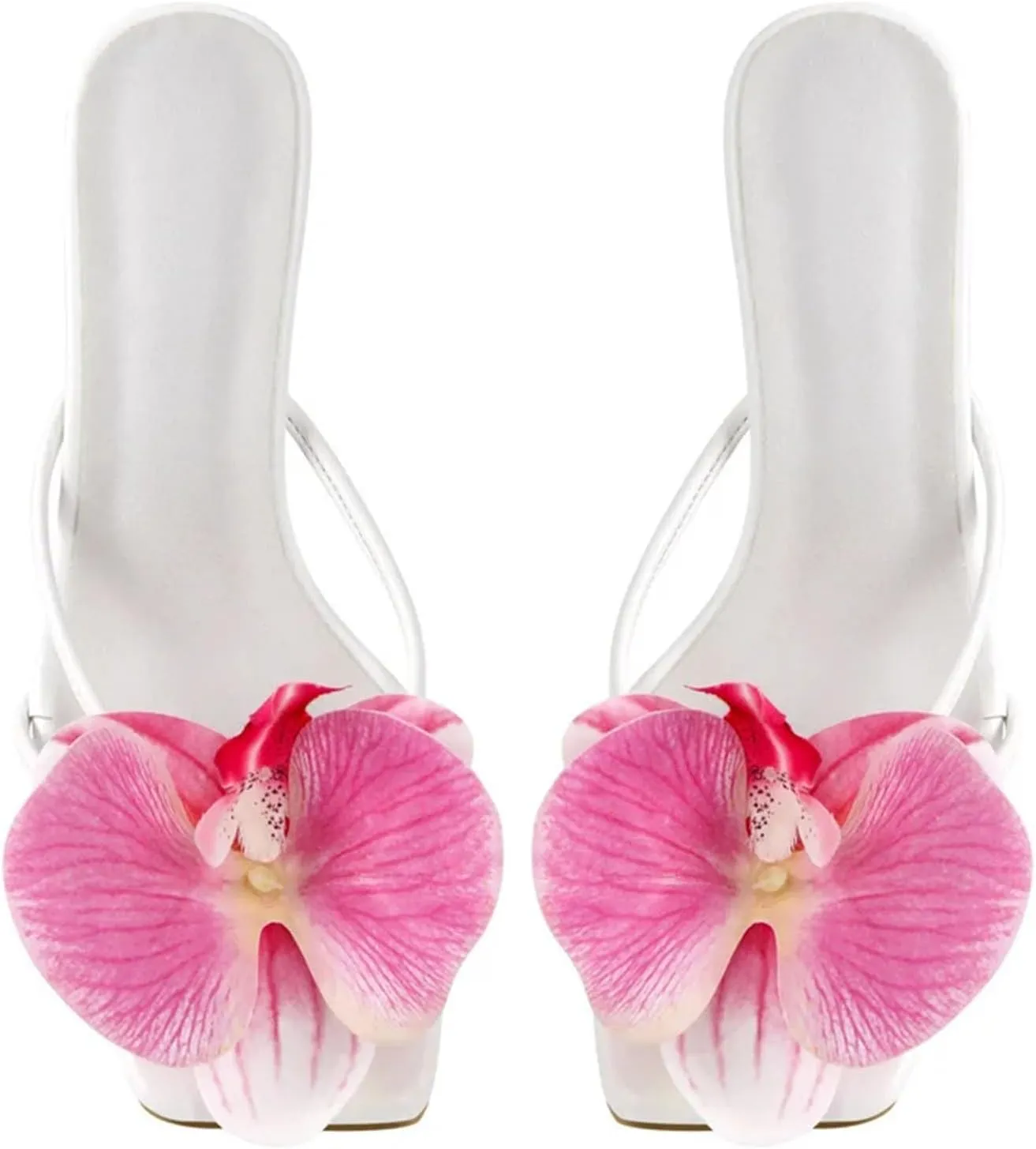 Women's Flower Flat Sandals - 6.5cm Open Toe Flip Flops