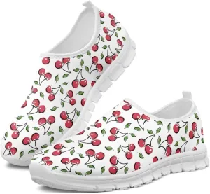 Women's Fruit Print Shoes Low Top Slip On Casual Walking Shoes Comfortable Soft-Soled Sports Running Flat Sneakers