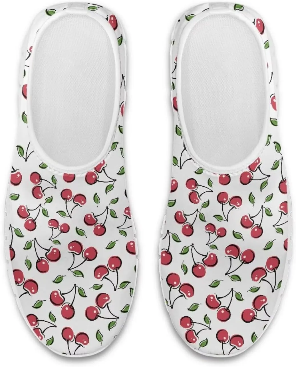 Women's Fruit Print Shoes Low Top Slip On Casual Walking Shoes Comfortable Soft-Soled Sports Running Flat Sneakers