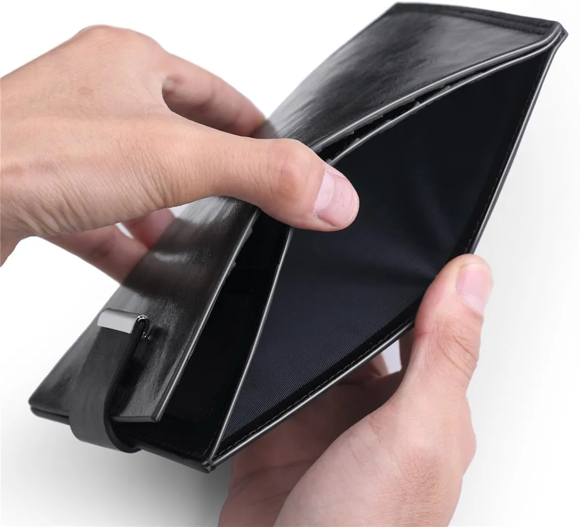 Women's Genuine Leather Credit Card Holder RFID Long Zipper Purse Wallet