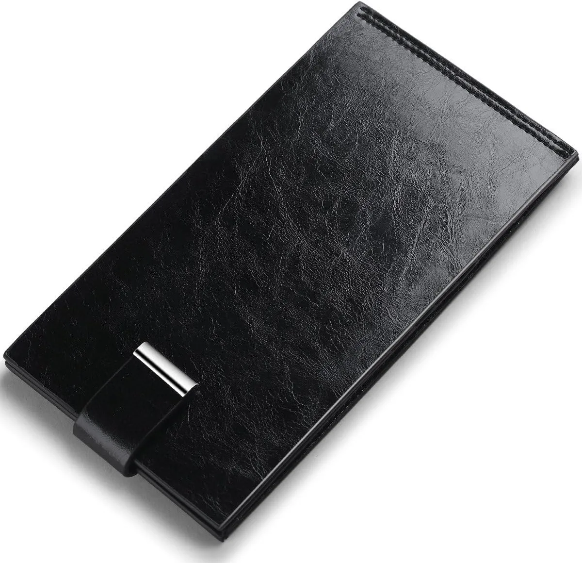 Women's Genuine Leather Credit Card Holder RFID Long Zipper Purse Wallet