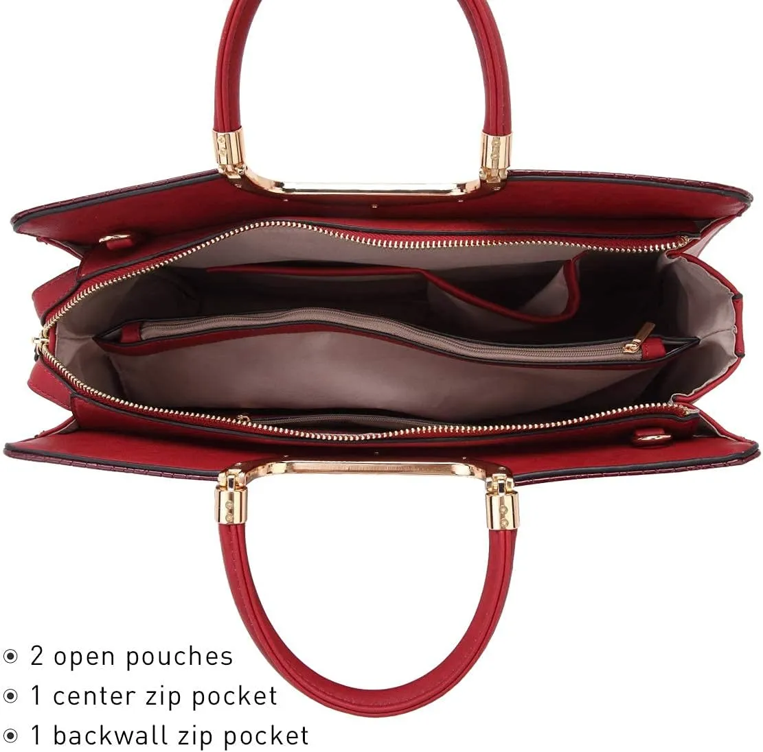 Womens Handbag Top Handle Shoulder Bag Tote Satchel Purse Work Bag with Matching Wallet