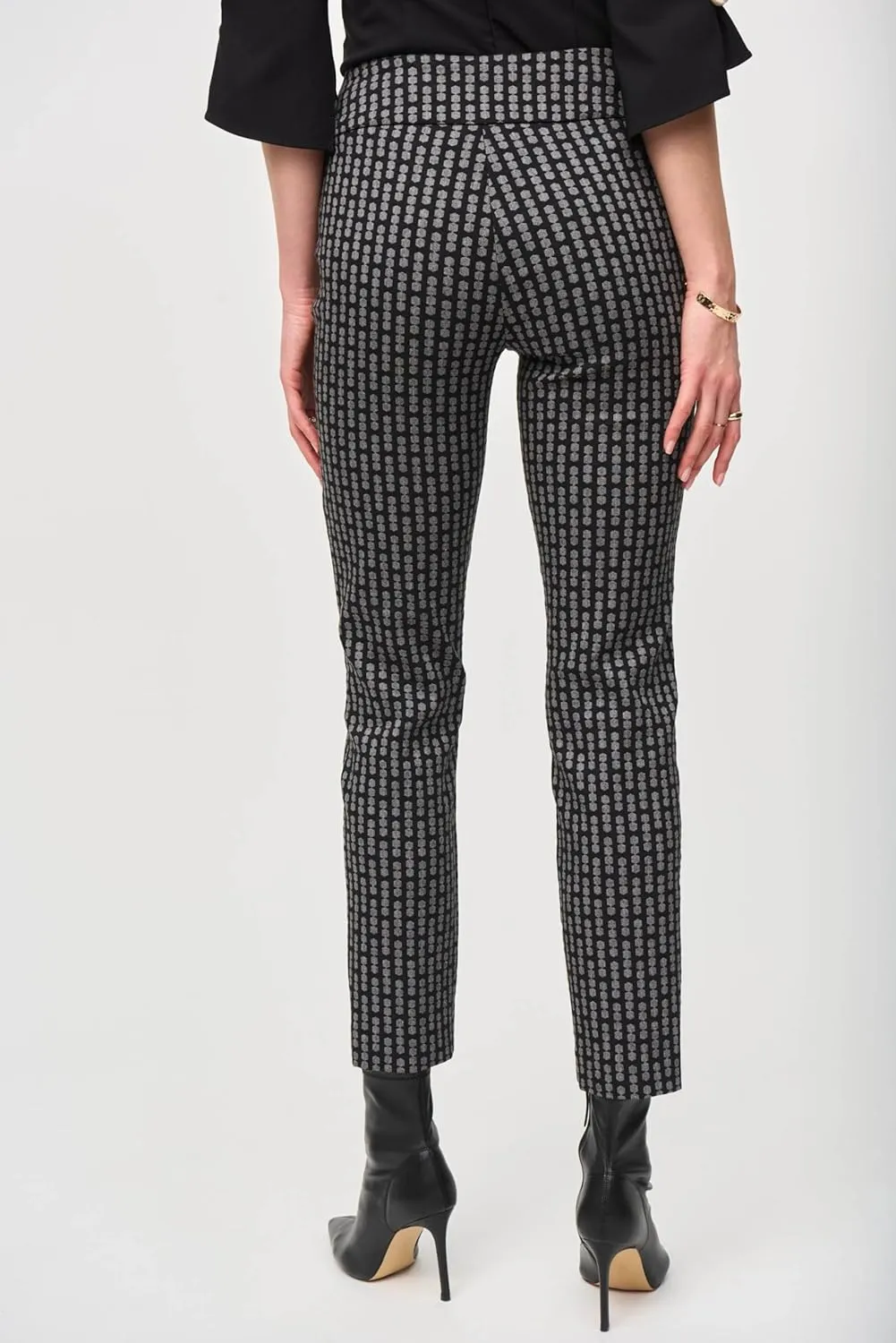 Women's Jacquard Dot Slim Fit Pull-On Pants