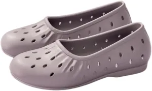 Women's Jelly Sandals Slip On Flats Lightweight Breathable Non-Slip Garden Shoes Comfort Soft Hollow Out Loafers Outdoor Beach Slides
