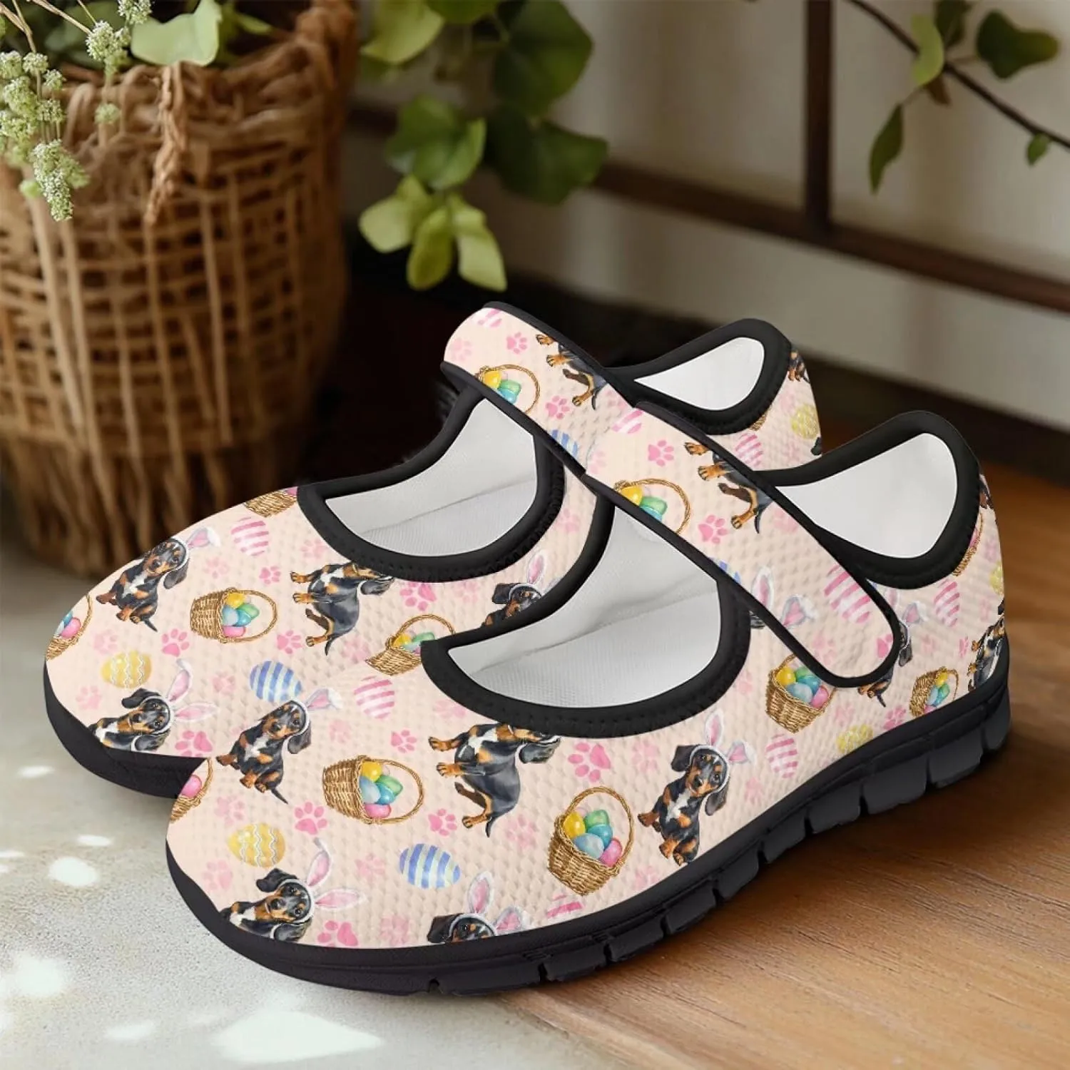 Women's Mary Jane Shoes Breathable Casual Walking Sneakers Closed Toe Fashion Lightweight Office Work Flats