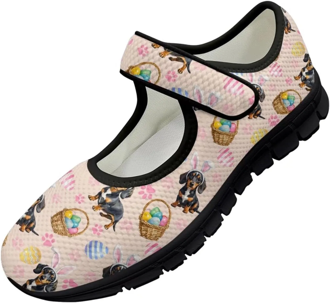 Women's Mary Jane Shoes Breathable Casual Walking Sneakers Closed Toe Fashion Lightweight Office Work Flats