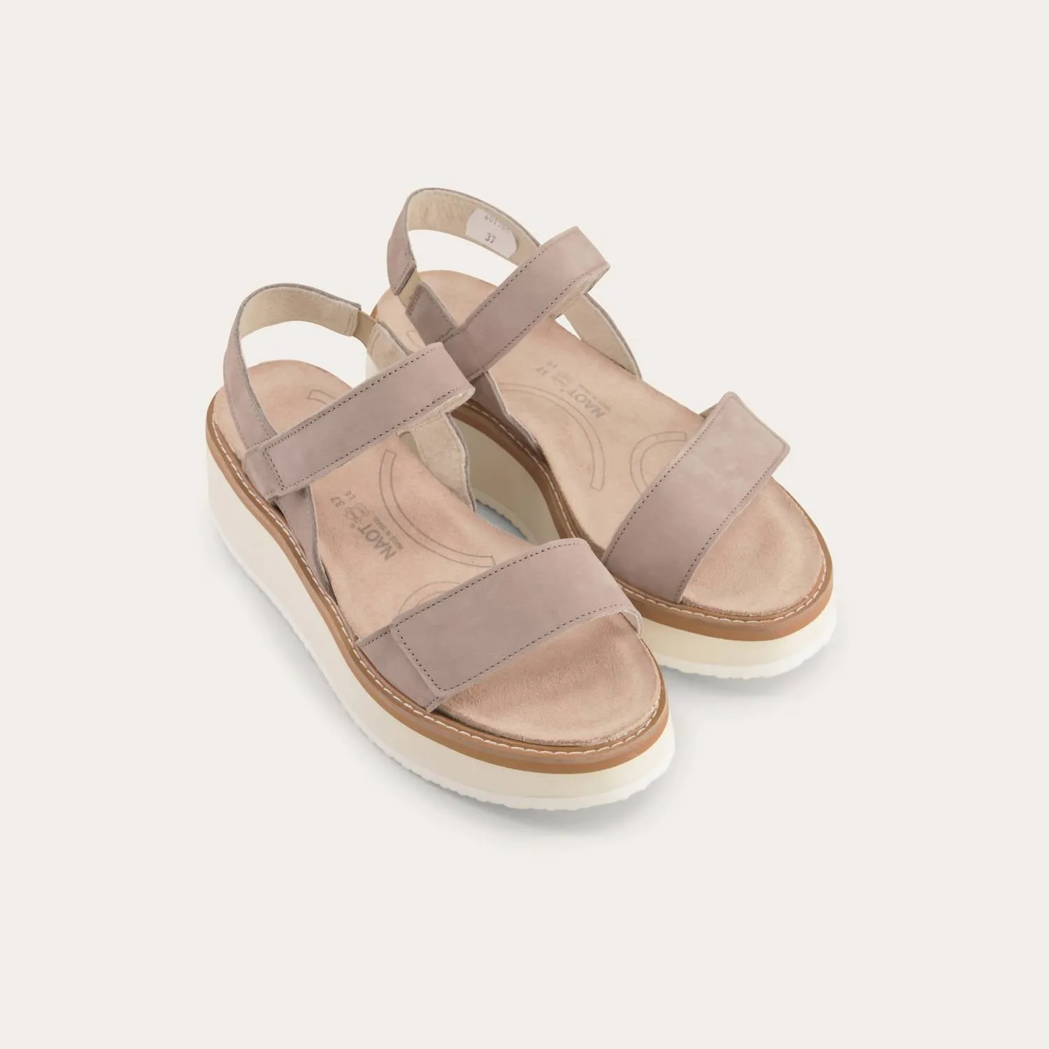 Women's Meringue Wedge Sandal In Stone Nubuck