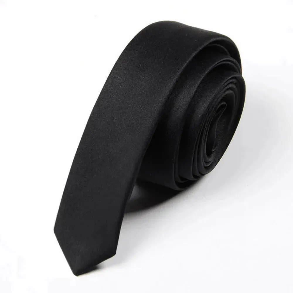 Womens Narrow Punk Slip-On Style Tie