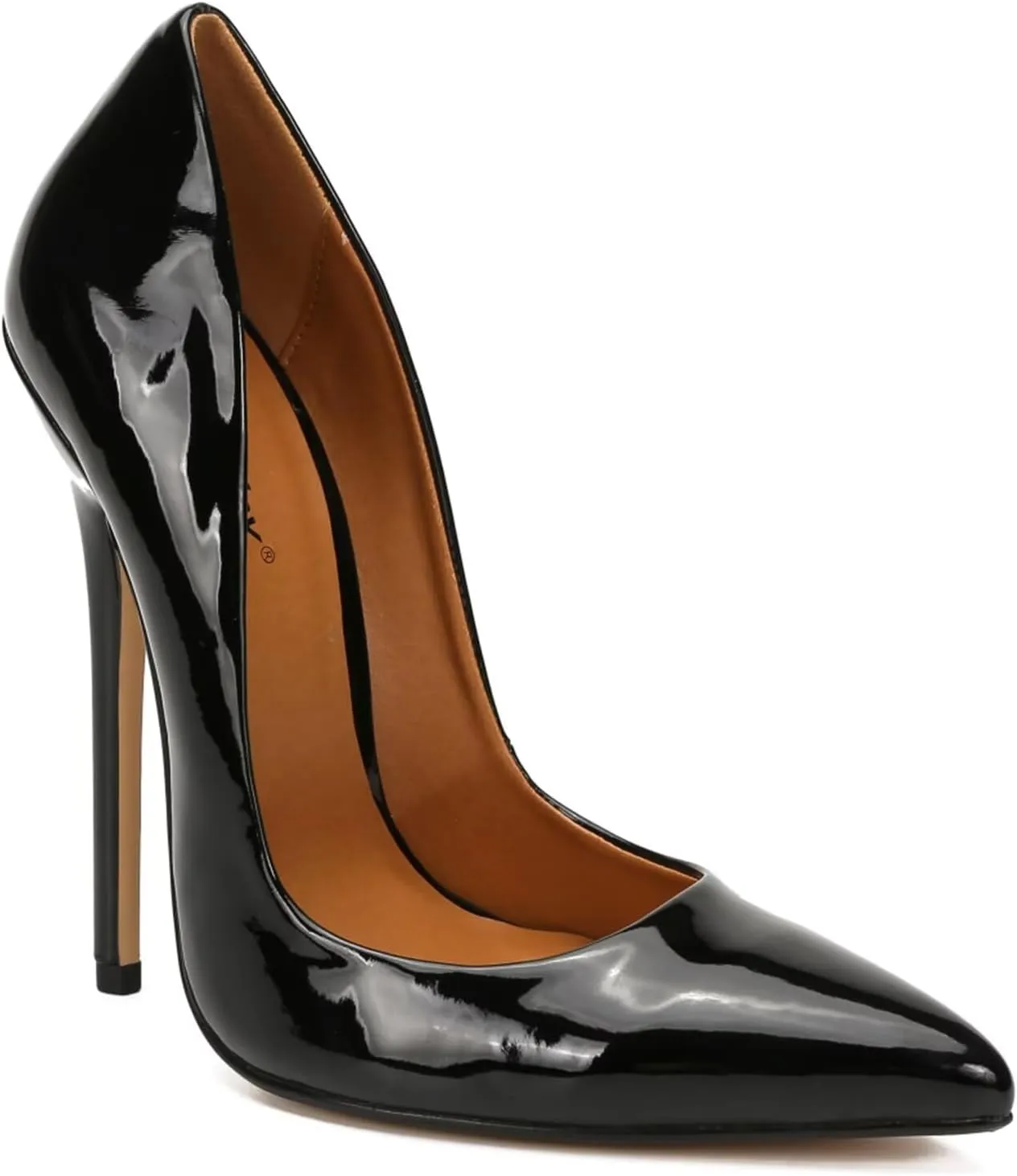 Women's Pumps High Heels 5.7 inch, Classic Sexy Pointed Toe Black Stiletto Heels Dress Wedding Party Office Shoes Slip On Plus Size