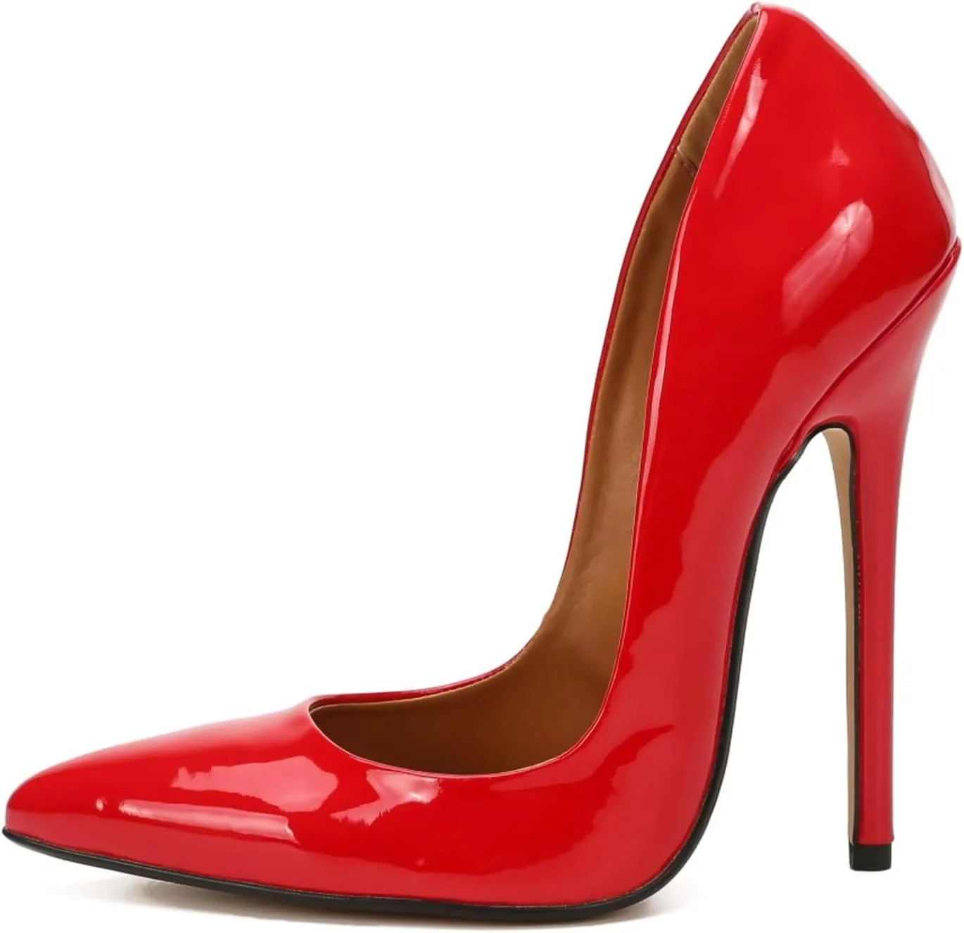 Women's Pumps High Heels Sexy Pointed Toe Black Stiletto Heels Dress Wedding Party Office Shoes Slip On