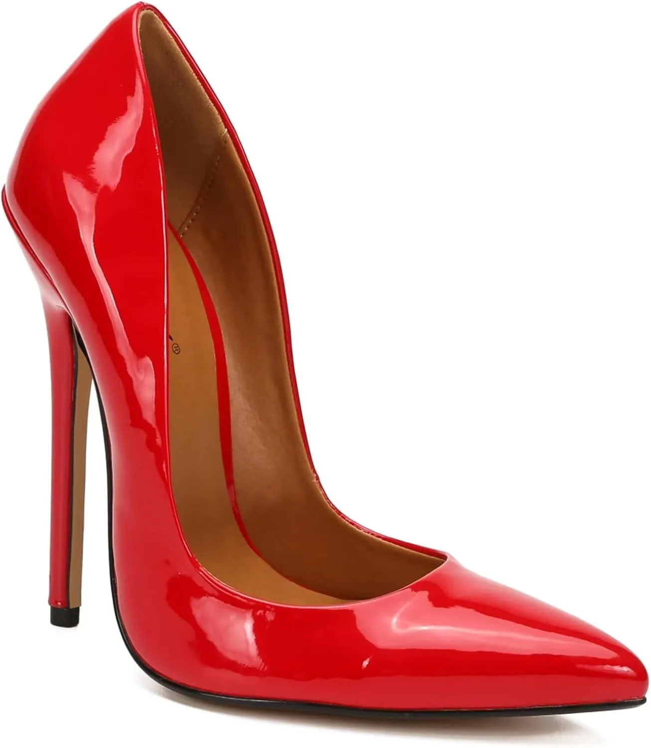 Women's Pumps High Heels Sexy Pointed Toe Black Stiletto Heels Dress Wedding Party Office Shoes Slip On