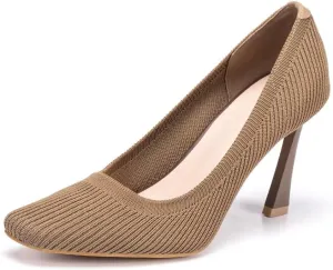 Women's Pumps Pointed Toe Kitten Heel Slip On Dressy Casual Shoes