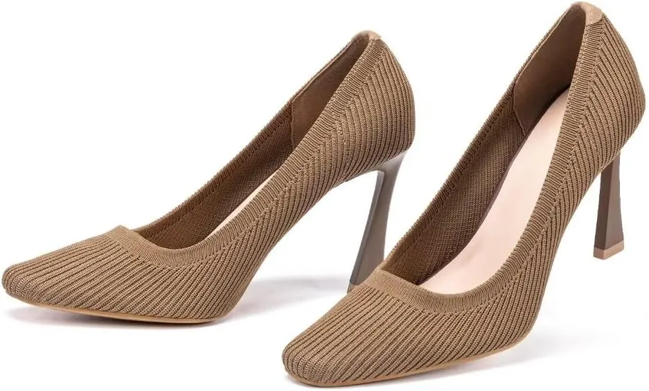 Women's Pumps Pointed Toe Kitten Heel Slip On Dressy Casual Shoes