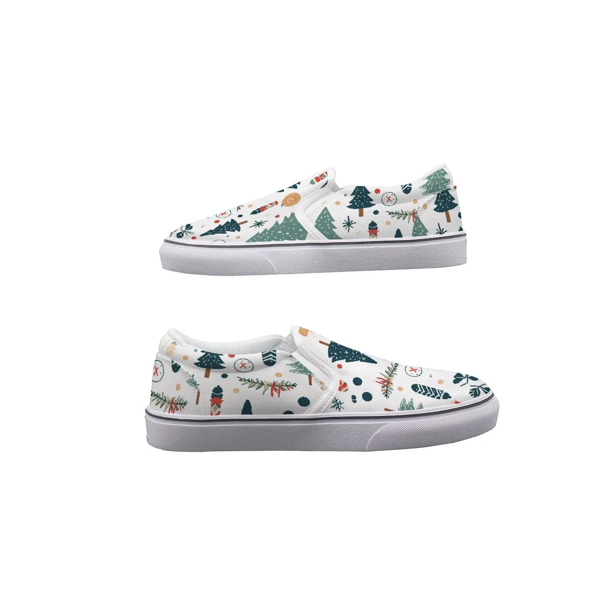 Women's Slip On Sneakers Christmas print