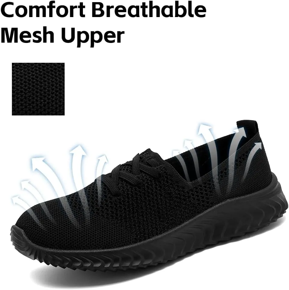 Women's Slip on Tennis Shoes Walking Running Non Slip Sneakers Lightweight Breathable Casual Fashion Comfortable Athletic Gym Sports Sneakers