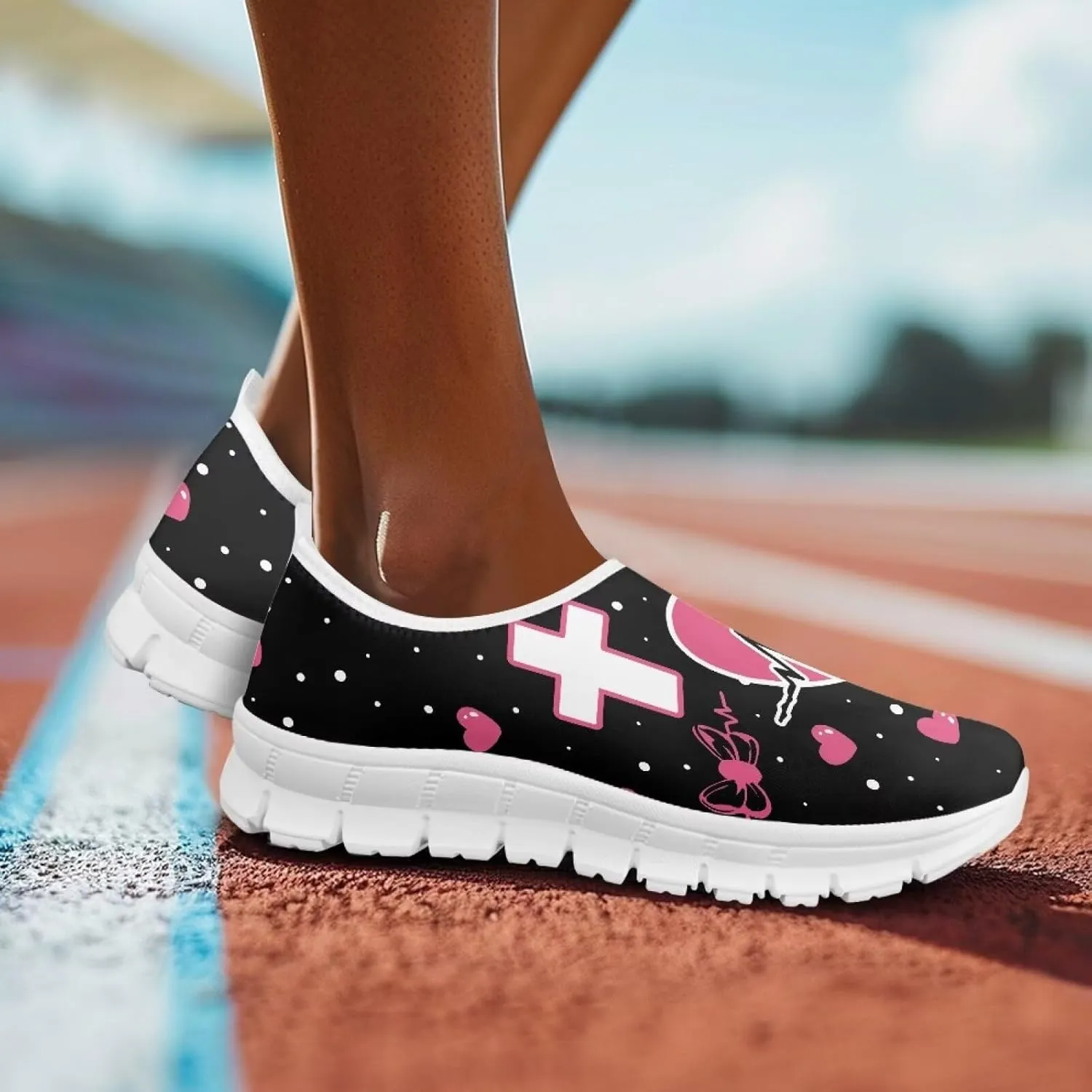 Women's Sneakers Casual Low Top Walking Sneaker Flat Breathable Soft Slip On Outdoor Lightweight Shoes for Women