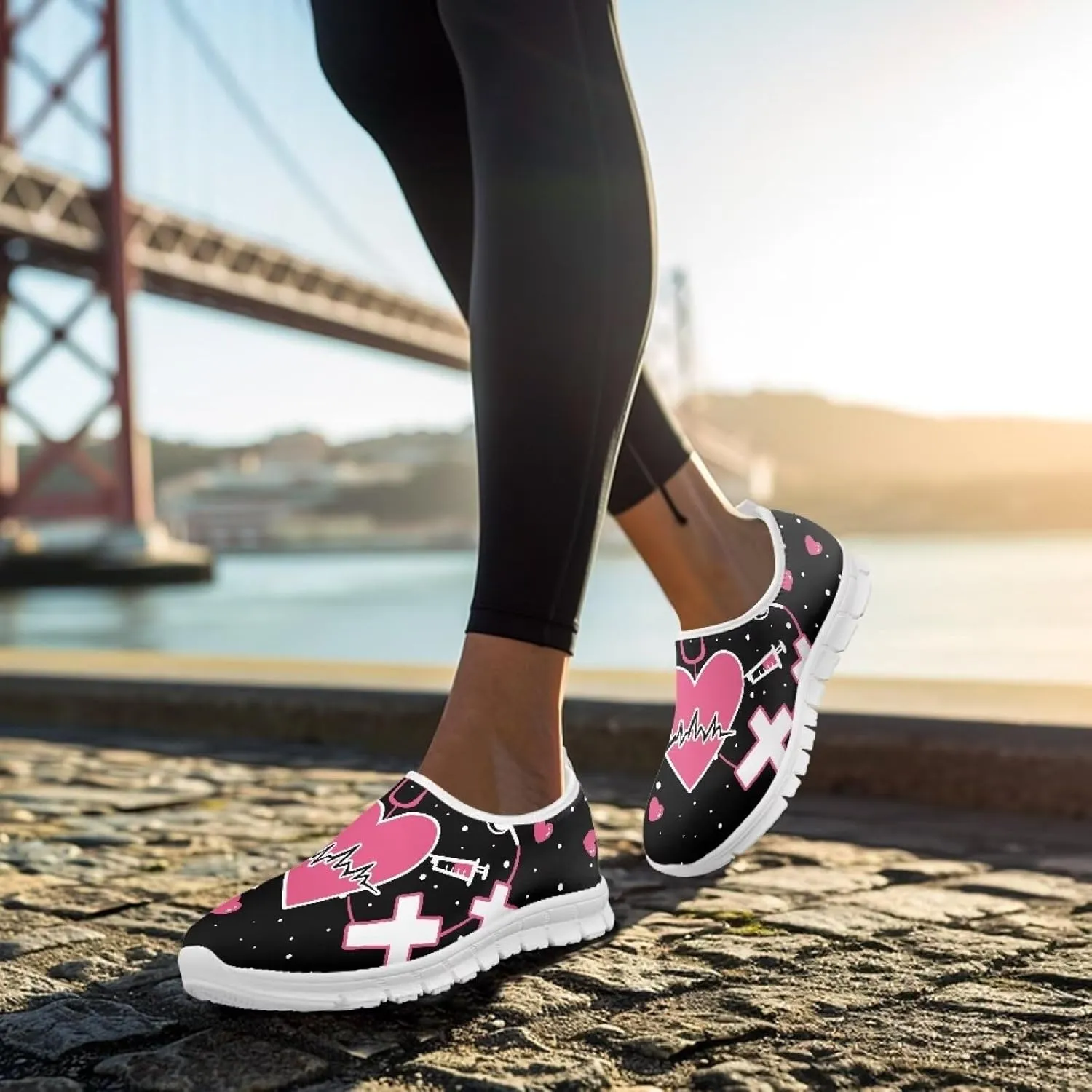 Women's Sneakers Casual Low Top Walking Sneaker Flat Breathable Soft Slip On Outdoor Lightweight Shoes for Women