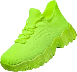 Women's Walking Shoes Slip-On Running Shoes- MD Sole Lightweight Sneakers for Women, Breathable Arch Support Running Gym Shoes