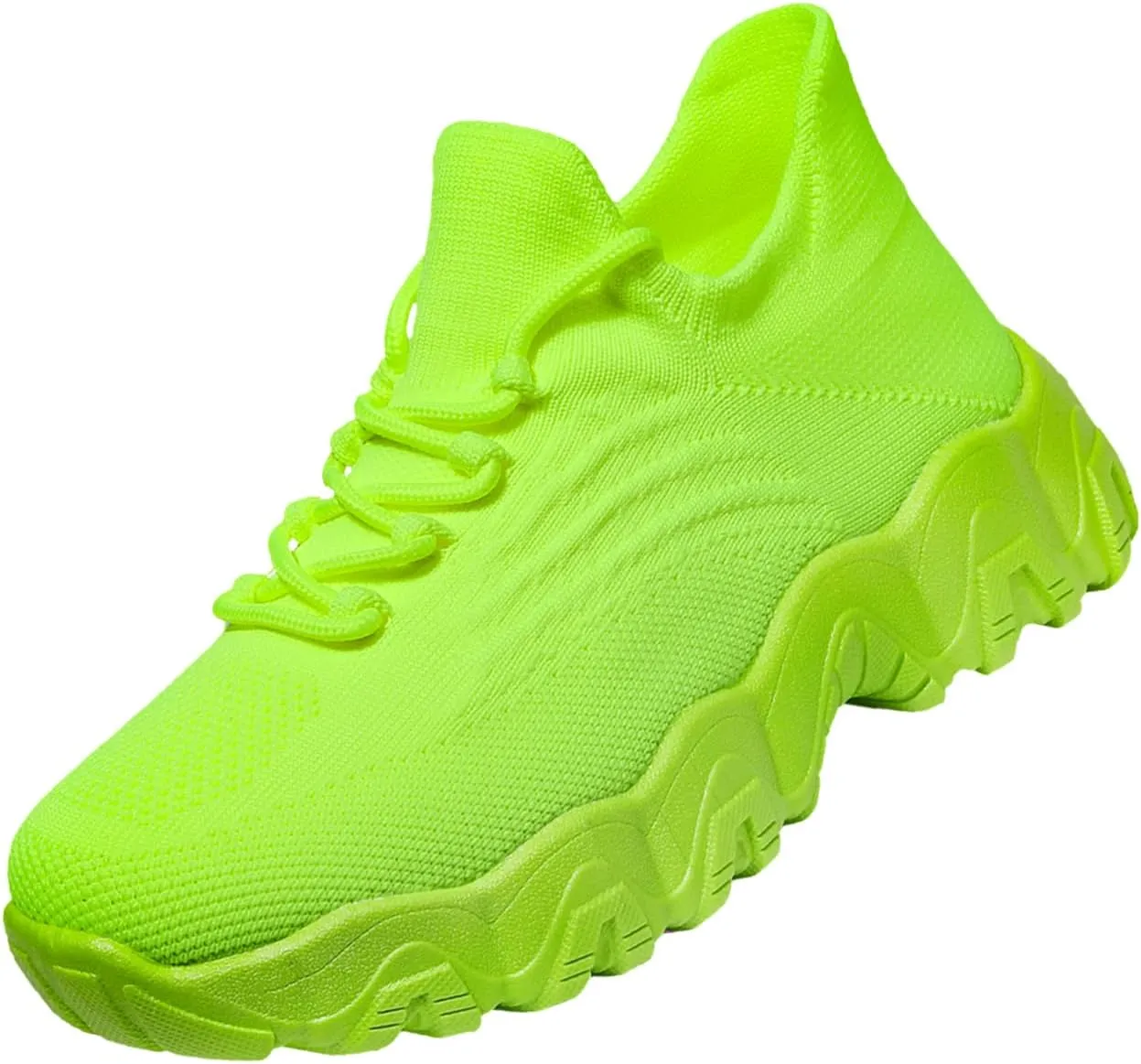 Women's Walking Shoes Slip-On Running Shoes- MD Sole Lightweight Sneakers for Women, Breathable Arch Support Running Gym Shoes