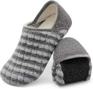 XIHALOOK House Slippers for Women Men Cozy Sock Shoes with Soft Rubber Sole Slip On for Indoor/Outdoor
