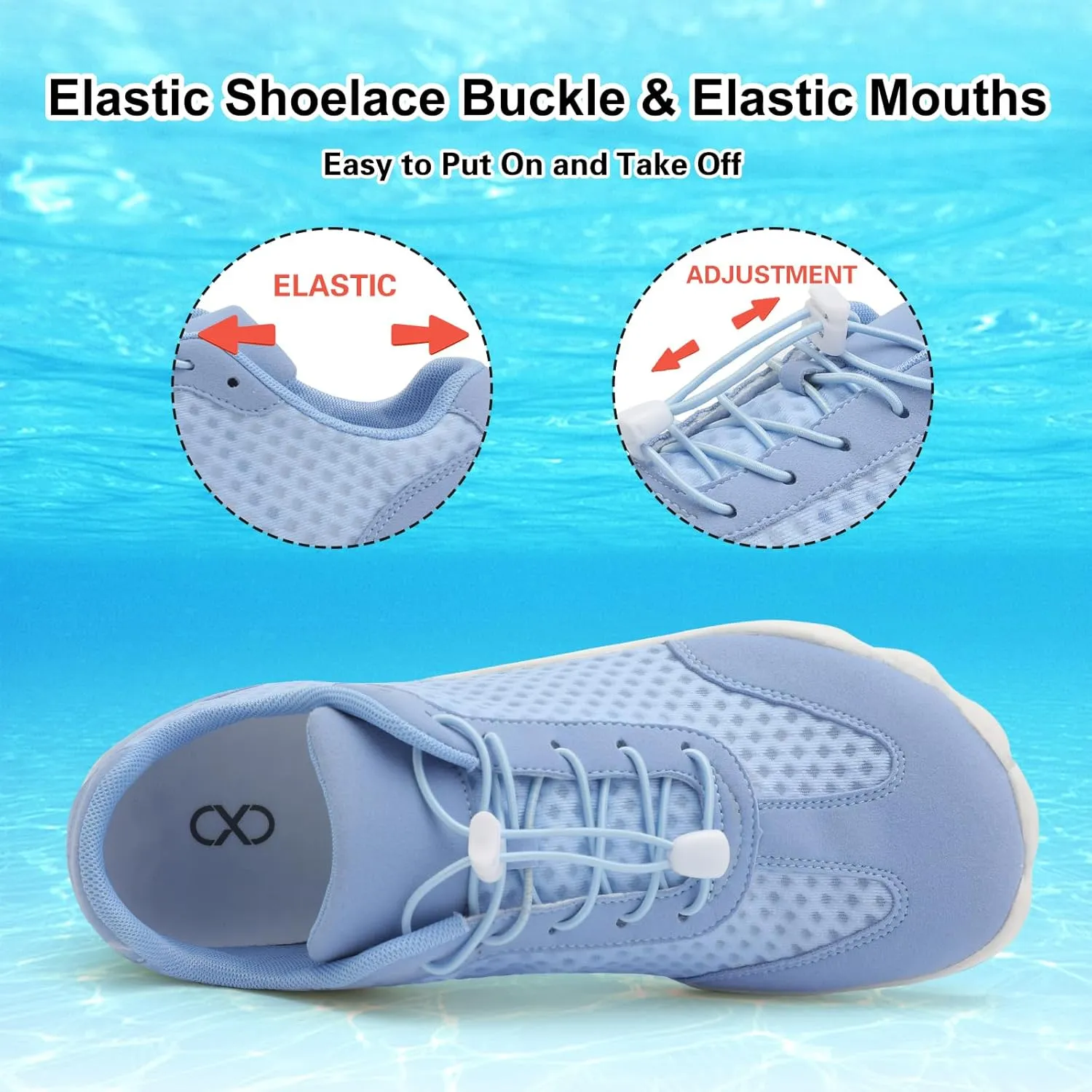 XIHALOOK Water Hiking Shoes for Women Men Barefoot Wide Toe Minimalist Shoes for Beach Swim River Pool Lake Surfing Training