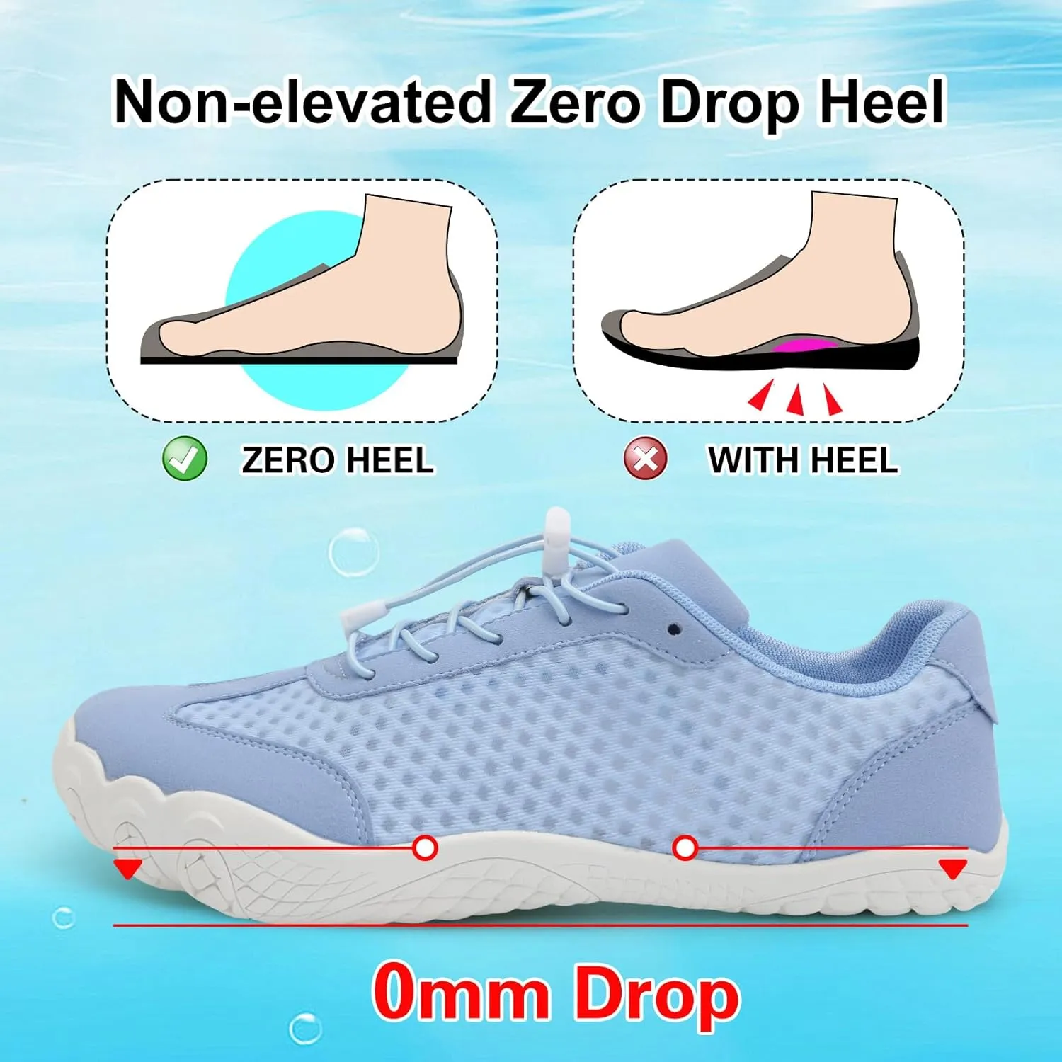 XIHALOOK Water Hiking Shoes for Women Men Barefoot Wide Toe Minimalist Shoes for Beach Swim River Pool Lake Surfing Training