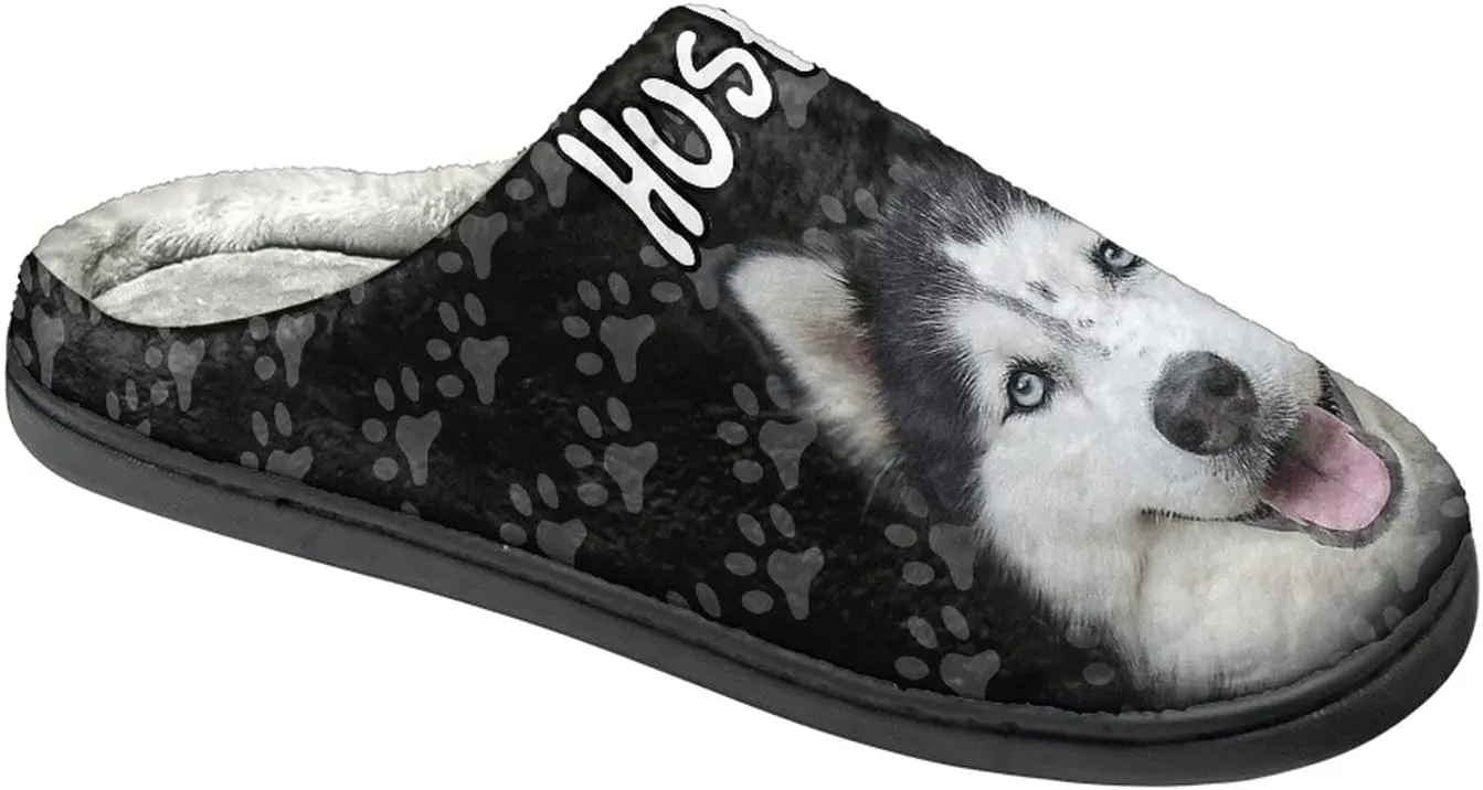 Xoenoiee Warm Slippers for Men Women Soft Comy House Slippers Lightweight Slip-On Fluffy Bedroom Home Shoes