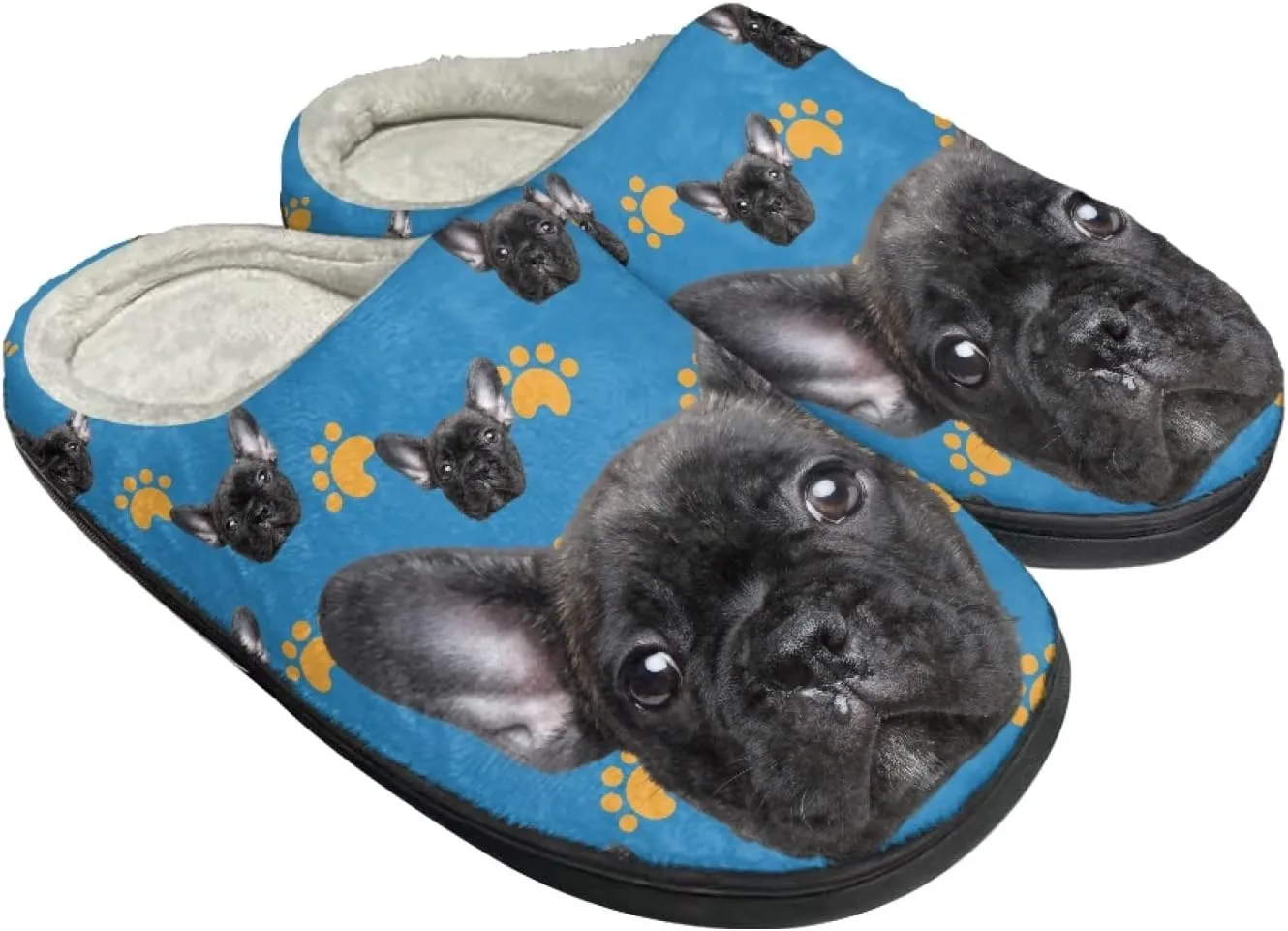 Xoenoiee Warm Slippers for Men Women Soft Comy House Slippers Lightweight Slip-On Fluffy Bedroom Home Shoes