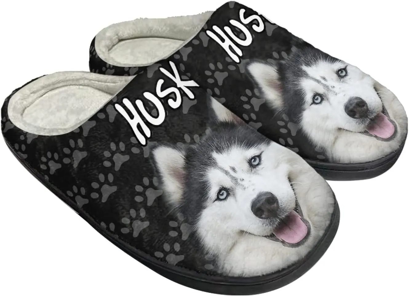 Xoenoiee Warm Slippers for Men Women Soft Comy House Slippers Lightweight Slip-On Fluffy Bedroom Home Shoes