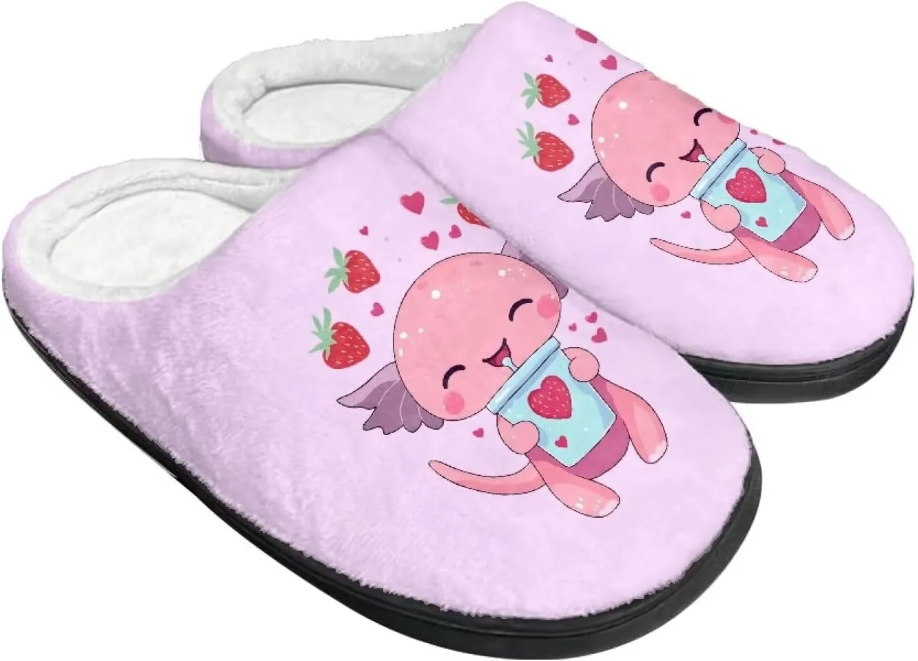 Xoenoiee Warm Slippers for Men Women Soft Fuzzy Slippers Slip-On Indoor Outdoor Nonslip Plush House Shoes