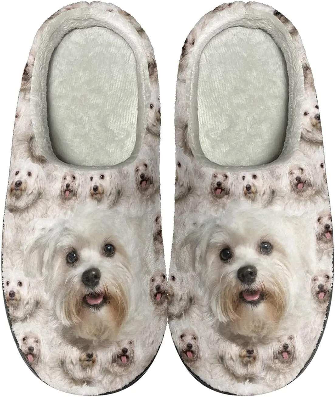 Xoenoiee Warm Slippers for Men Women Soft Fuzzy Slippers Slip-On Indoor Outdoor Nonslip Plush House Shoes