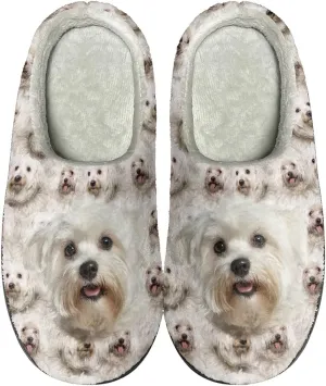 Xoenoiee Warm Slippers for Men Women Soft Fuzzy Slippers Slip-On Indoor Outdoor Nonslip Plush House Shoes