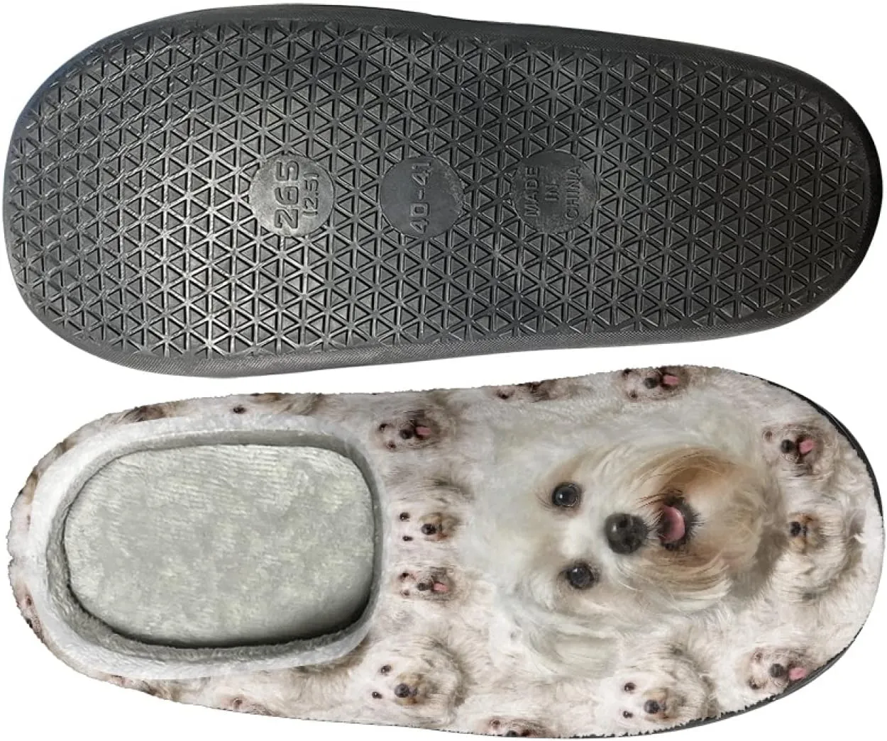 Xoenoiee Warm Slippers for Men Women Soft Fuzzy Slippers Slip-On Indoor Outdoor Nonslip Plush House Shoes