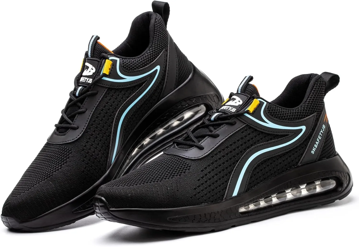 XUNRUO Safety Work Shoes for Mens Womens, Breathable Safety Steel Toe Athletic Sneakers, Lightweight Construction Carpenter Shoes