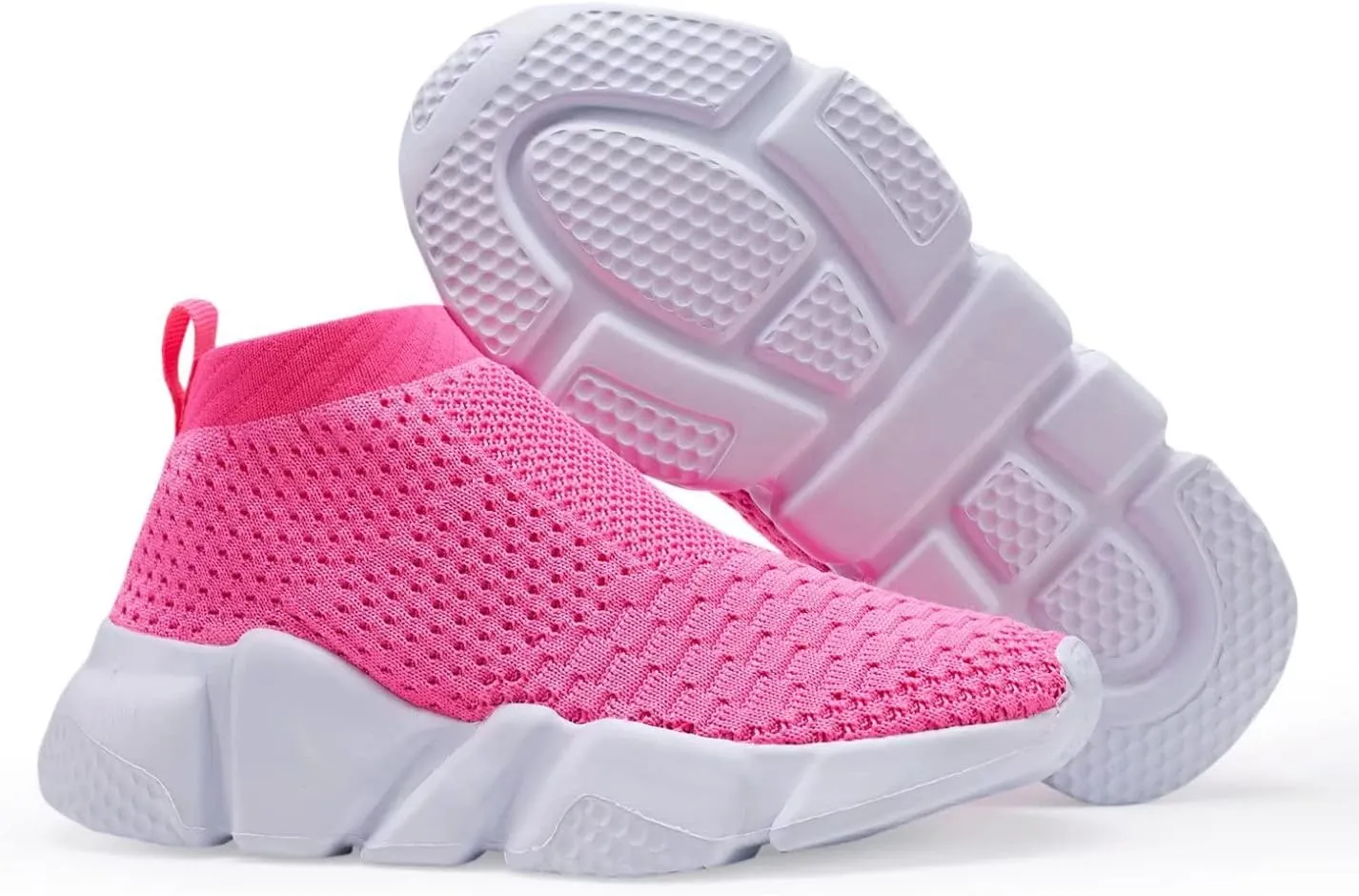 YAVY Kids Sneakers for Boys Tennis Shoes Girls Sock Sneakers for Kids Slip on Shoes Breathable high top Athletic Lightweight Walking Running Shoes