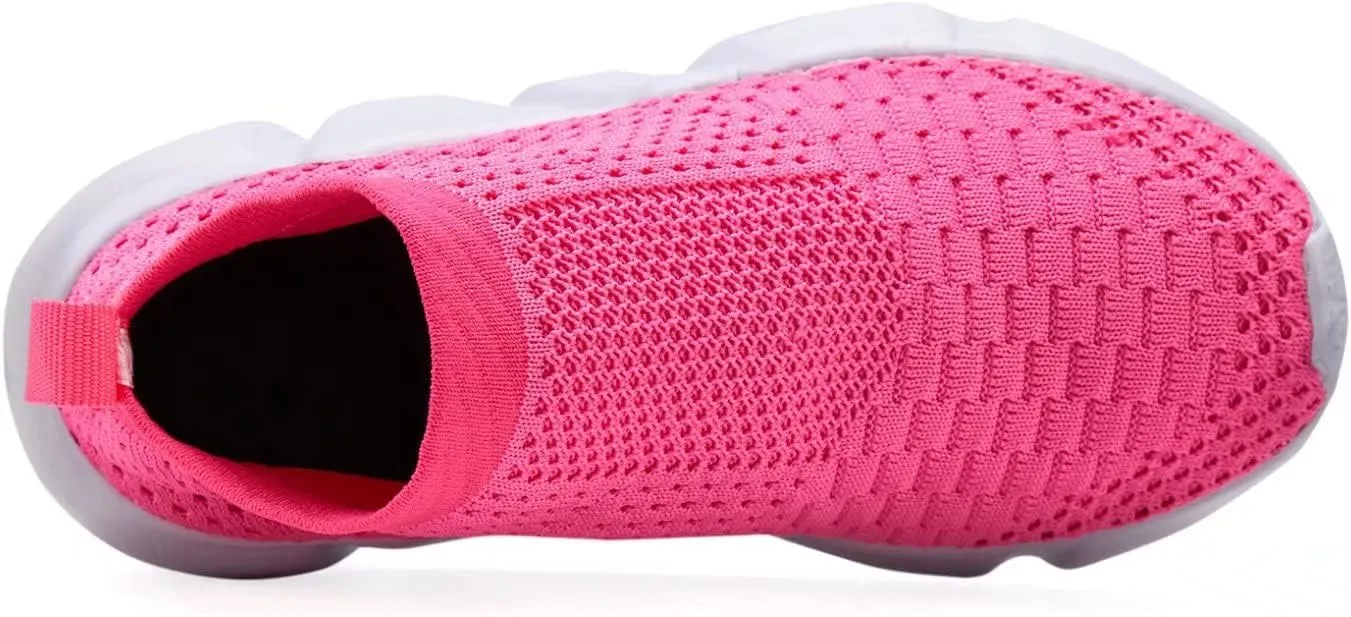 YAVY Kids Sneakers for Boys Tennis Shoes Girls Sock Sneakers for Kids Slip on Shoes Breathable high top Athletic Lightweight Walking Running Shoes